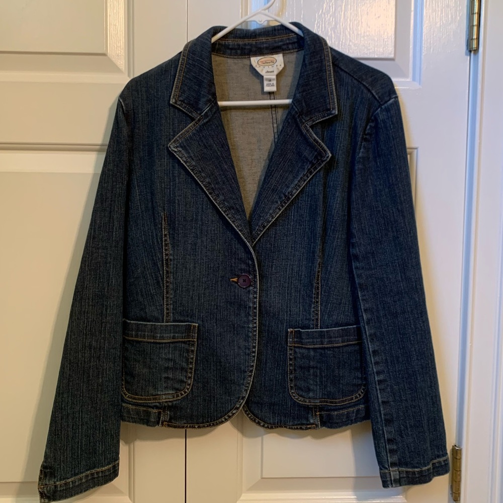 Talbots denim blazer- size XL
